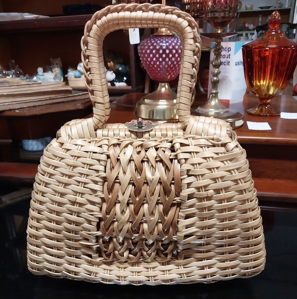 60s Simon Tan Woven Handbag
